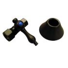 Straight Stop With Flange, 1/2" Comp x 5/8" Comp, Oil Rubbed Bronze
