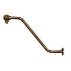 17-1/2" Victorian Shower Arm, With Flange,  Polished Brass