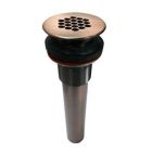 Grid Drain, No Overflow, Antique Copper