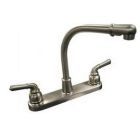 Dominion Kitchen Faucet with Spray Satin Nickel