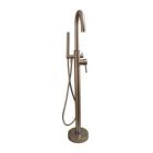 Belmore Freestanding Tub Filler with Flexible Supplies, Brushed Nickel 