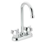 Chrome two-handle pantry faucet
