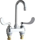CHICAGO FAUCETS, 895-317ABCP, 895 SERIES 2.2 GPG DECK-MOUNTED MANUAL FAUCET WITH 4" FIXED CENTER, POLISHED CHROME
