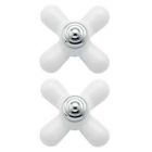 Porcelain/chrome replacement handle knob insert