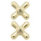 Polished brass replacement handle knob insert