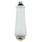 Porcelain/polished brass replacement handle knob insert