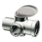 Chrome shower arm diverter
