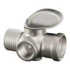 Brushed nickel shower arm diverter