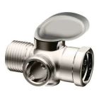 Polished nickel shower arm diverter