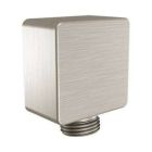 Brushed nickel drop ell