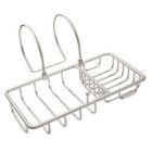 Bath Supply Basket for Tub Rim-Brushed Nickel