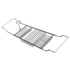 Tub Caddy with Wine Glass, Brushed Nickel