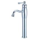 1H Vessel Filler Opulence Deck Mt Lvr Hdl w/ Brass Grid Strainer Drain