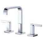 2H Widespread Sirius Trimline Lvr Hdl w/ Touch Down Drain, w/ Hot & Cold Marks