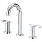 2H Widespread Parma Trimline, Fixed Spout, w/ Hot & Cold Marks, Touch Down Drain