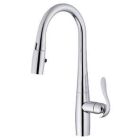 Digital Kitchen Pull-Down, Transitional Styling, DC (battery) Activated, Dual Function Sprayhead, SnapBack Retraction, Chrome