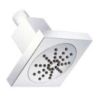 4" square showerhead 1F with brass ball joint, 2.5 gpm max flow
