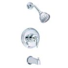 1H Trim Prince Tub/shwr, PBMV, diverter spt, w stops, 2.5 gpm showerhead
