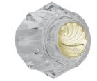 DELTA SINGLE CLEAR KNOB HANDLE KIT WITH BUTTON AND SET SCREW FOR TUB AND SHOWER, POLISHED BRASS