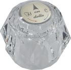 DELTA CLEAR KNOB HANDLE KIT (1) FOR BATHROOM, BASSIN, OR BIDET