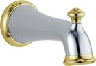 DELTA BOTANICAL TUB SPOUT PULL-UP DIVERTER, CHROME WITH BRASS