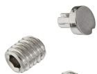 DELTA CASSIDY SET SCREW AND BUTTON, ARCTIC STAINLESS