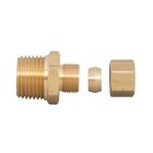 GROHE, 12080000, 3/8" COMPRESSION AND 1/2" ADAPTER, CHROME -DISCONTINUED