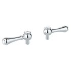 GROHE GENEVA 4 7/8"  LEVER HANDLE PAIRS, STARLIGHT CHROME - DISCONTINUED 