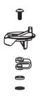 MOEN, 103437, INTEGRA HANDLE CONNECTOR, SPACER, SCREW AND WASHER