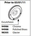 MOEN CHATEAU POSI-TEMP SINGLE- HANDLE TUB/SHOWER TRADITIONAL ESCUTCHEON, POLISHED BRASS - DISCONTINUED 