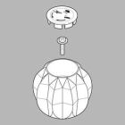 Single Clear Knob Handle Kit With Button And Set Screw