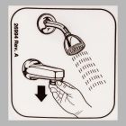 DELTA, RP17472, REMOVABLE SPOUT DECAL