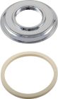 DELTA HANDLE BASE WITH GASKET FOR ROMAN TUB, CHROME