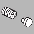 DELTA, RP61288, ADDISON BUTTON COVER AND SET SCREW, CHROME