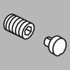 DELTA ADDISON BUTTON COVER AND SET SCREW, STAINLESS