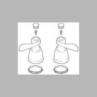 Foundations: Two Metal Lever Handle Kit With Buttons And Screws