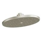 Brushed nickel one-function 10" diameter spray head rainshower showerhead