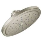 Brushed nickel one-function 7" diameter spray head rainshower showerhead
