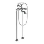 Chrome two-handle tub filler