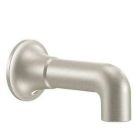 Brushed nickel nondiverter spouts