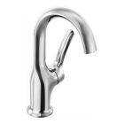Chrome one-handle bathroom faucet