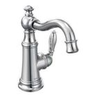 Chrome one-handle bathroom faucet
