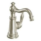 Brushed nickel one-handle bathroom faucet
