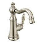Polished nickel one-handle bathroom faucet
