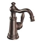 Oil rubbed bronze one-handle bathroom faucet
