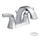 Chrome two-handle bathroom faucet