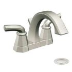 Brushed nickel two-handle bathroom faucet
