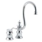 Chrome one-handle bar faucet