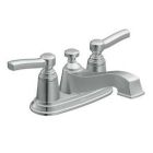 Chrome two-handle bathroom faucet