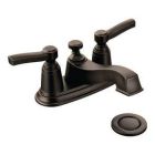 Oil rubbed bronze two-handle bathroom faucet